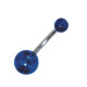 Banana - Basic Titanium - Lapis lazuli ball 5 and 8 mm