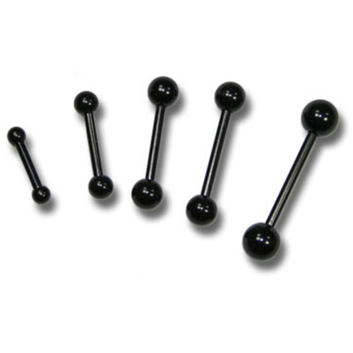 Barbell - Black Steel 316 L - With ball - 