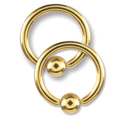 BCR - Gold Line 316 L gold plated - 1 µm - 4 mm ball 