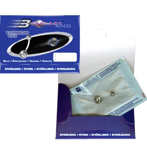 Banana - Bioplast steril - Mit Titankugel und Swarovski Crystal - 1,6 mm x 10 mm