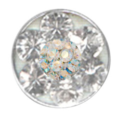 Push-fit disc for bioplast studs - With Swarovski Crystal - 4,3 mm