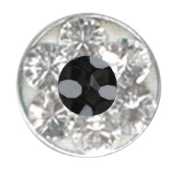 Push-fit disc for bioplast studs - With Swarovski Crystal - 4,3 mm 