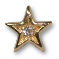 Push-fit Disc for bioplast internal labrets - 18 kt gold 