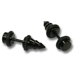 Fake Plug - Black Steel 316 L - Verschiedene Designs