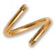 Spiral - Gold Line 316 L gold plated - 1 µm - With or without crystal
