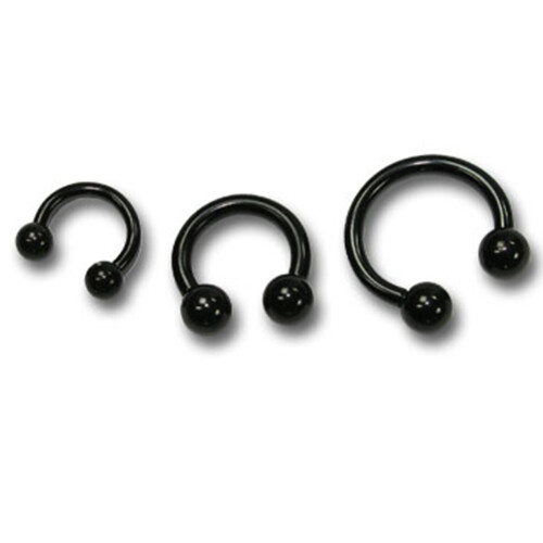 Circularbarbell - Black Steel 316 L