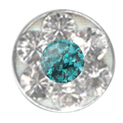 Jewelled disc - Basic Titan - Bicolored with Swarowski crystal