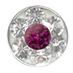 Klemmlinse - Basic Titan - Zweifarbig mit Swarovski Kristall