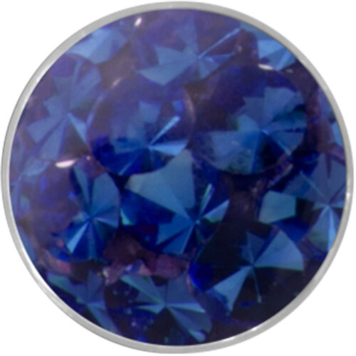 Jewelled disc - Basic Titan - Unicolored with Swarovski crystal