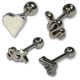Barbell with threaded accessory for the tounge  - 316 L Chirurgical Steel - Various Designs