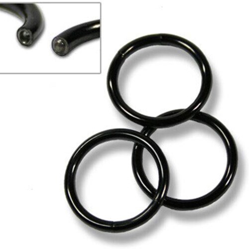 Smooth-Segment-Ring - Black Steel 316 L