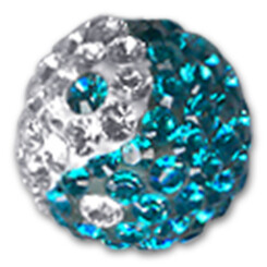 Swarovski Crystal ball - Ying Yang 