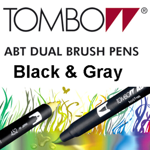 TOMBOW - Black & Gray - ABT Dual Brush Pen
