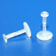 Bioplast internal Labrets - Transparent UV Stecker als Piercinghalter 1,2 mm x 6 mm - 5 Stück/Pack