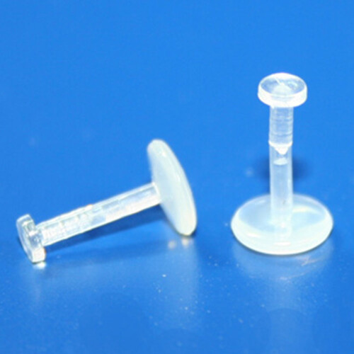 Bioplast internal Labrets - Transparent UV Stud as Piercing Holder - 5 Pcs/Pack