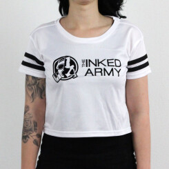 The Inked Army - Ladies - Sports Crop Top Weiss XL