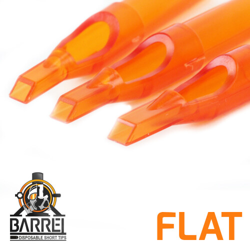 THE INKED ARMY - BARREL - Disposable Tattoo Tip- Plastic - Flat 7 - 50 Pieces