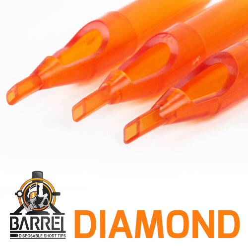 THE INKED ARMY - BARREL - Tattoo Wegwerp Tips - Plastic - V-Tip diamant - 50 stuks