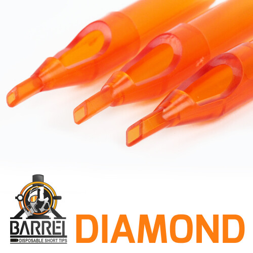 THE INKED ARMY - BARREL - Tattoo Wegwerp Tips - Plastic - V-Tip diamant 5 - 50 stuks
