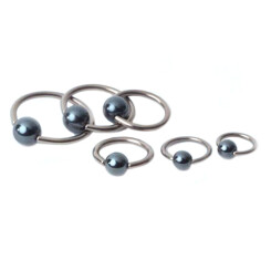 BCR - Basic Titan - Hematite ball - 1,2 mm x 7 mm - 5...