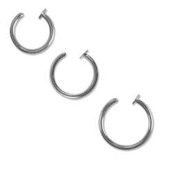 Nasenring offen - Basic Titan - 1 mm x 7 mm - 5...