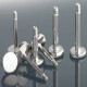 Labret Studs - Basic Titan - Ohne Kugel - 1,2 mm x 5 mm - 10 Stück/Pack