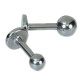Labret Studs - Basic Titan - With Ball - 5 pieces/pack