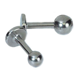 Labret Studs - Basic Titan - 1,2 mm x 7 mm x 3 mm Kugel -...