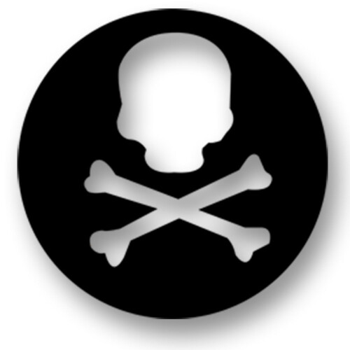 Tunnel - UV-Acryl - Crossbone Black 14 mm