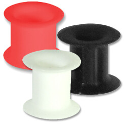 Flesh Tunnel - Silicone - Round - Various Colors