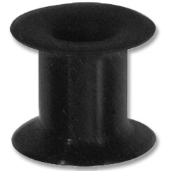 Flesh Tunnel - Silicone - Round Black 26 mm