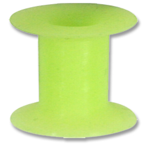 Flesh Tunnel - Silicone - Round Neon Green 12 mm