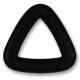 Flesh Tunnel - Silicone - Triangle Black