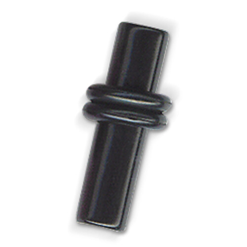 Plug - With O-Rings - Black - 3 mm