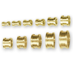 Flesh Tunnel - Gold Line 316 L gold plated