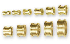 Flesh Tunnel - Gold Line 316 L gold plated - 6 mm