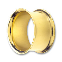 Double Flared Tunnel - PVD Gold 316 L - 8 mm...