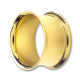 Double Flared Tunnel - PVD Gold 316 L - 8 mm Inside Length - 16 mm