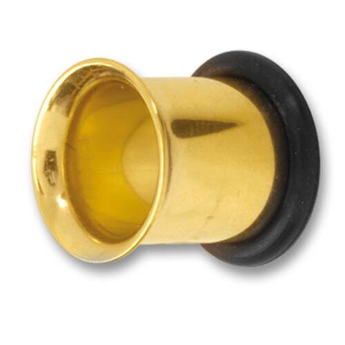 Single Flared Tunnel - PVD Gold 316 L - 7 mm Inside Length