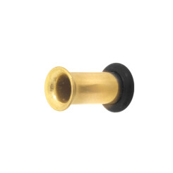Single Flared Tunnel - PVD Gold 316 L - 7 mm...