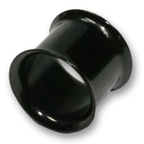 Double Flared Tunnel - Black Steel 316 L - 12 mm