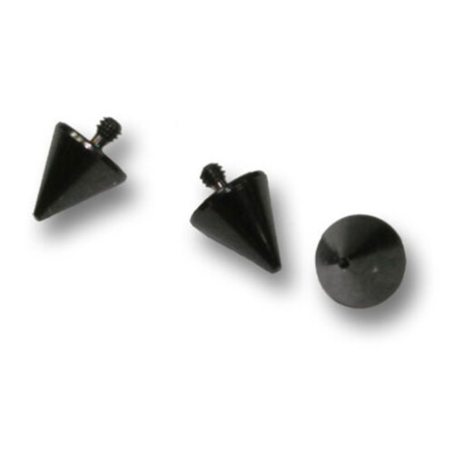 Skinplateaufsatz - Black Steel 316 L - Spike - 1,2 mm x 4 mm x 4 mm - 5 Stück/Pack