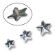 Skinplate attachment - silver - star 1,2 mm x 6 mm - 2 Pcs/Pack