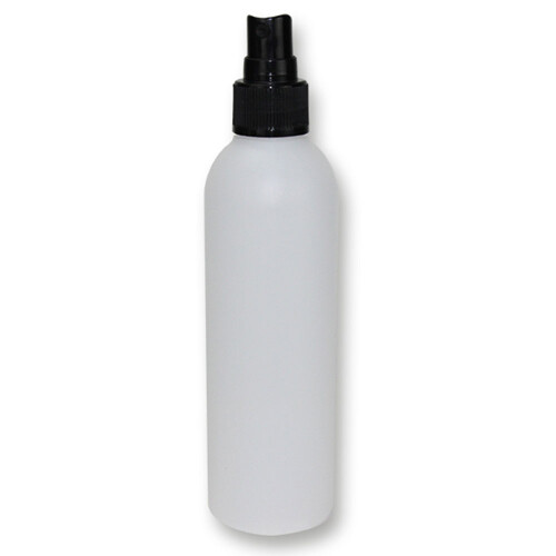 Sprühflasche weiß mit Drucksprühpumpe schwarz 250 ml