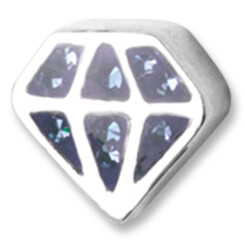 Zungenbarbell Aufsatz mit Swarovski Crystal - Diamant