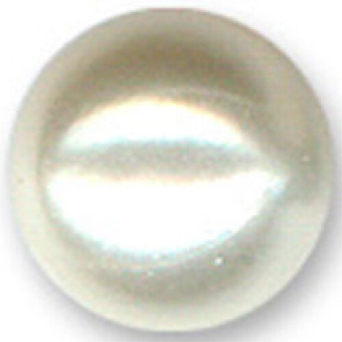 Synthetik Perlen mit Gewinde  Weiß 1,2 mm x 3 mm - 10 Stück/Pack