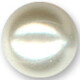 Synthetik Perlen mit Gewinde  Weiß 1,6 mm x 5 mm - 5 Stück/Pack