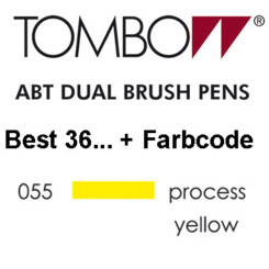 TOMBOW - ABT Dual Brush Pen - Dermatest - Process Yellow