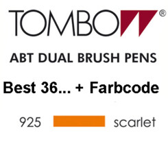 TOMBOW - ABT Dual Brush Pen - Dermatest - Scarlet