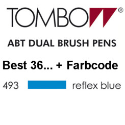 TOMBOW - ABT Dual Brush Pen - Dermatest - Reflex Blue